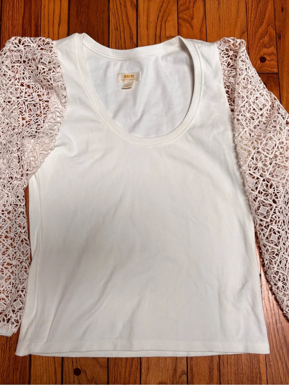 Anthropologie Maeve Ribbed shirt size large